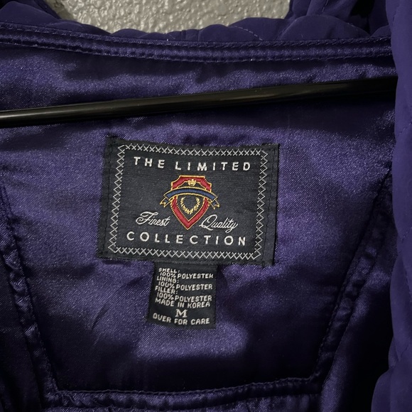 The limited collection first quality Quilted Purple Hooded Jacket - Picture 3 of 5